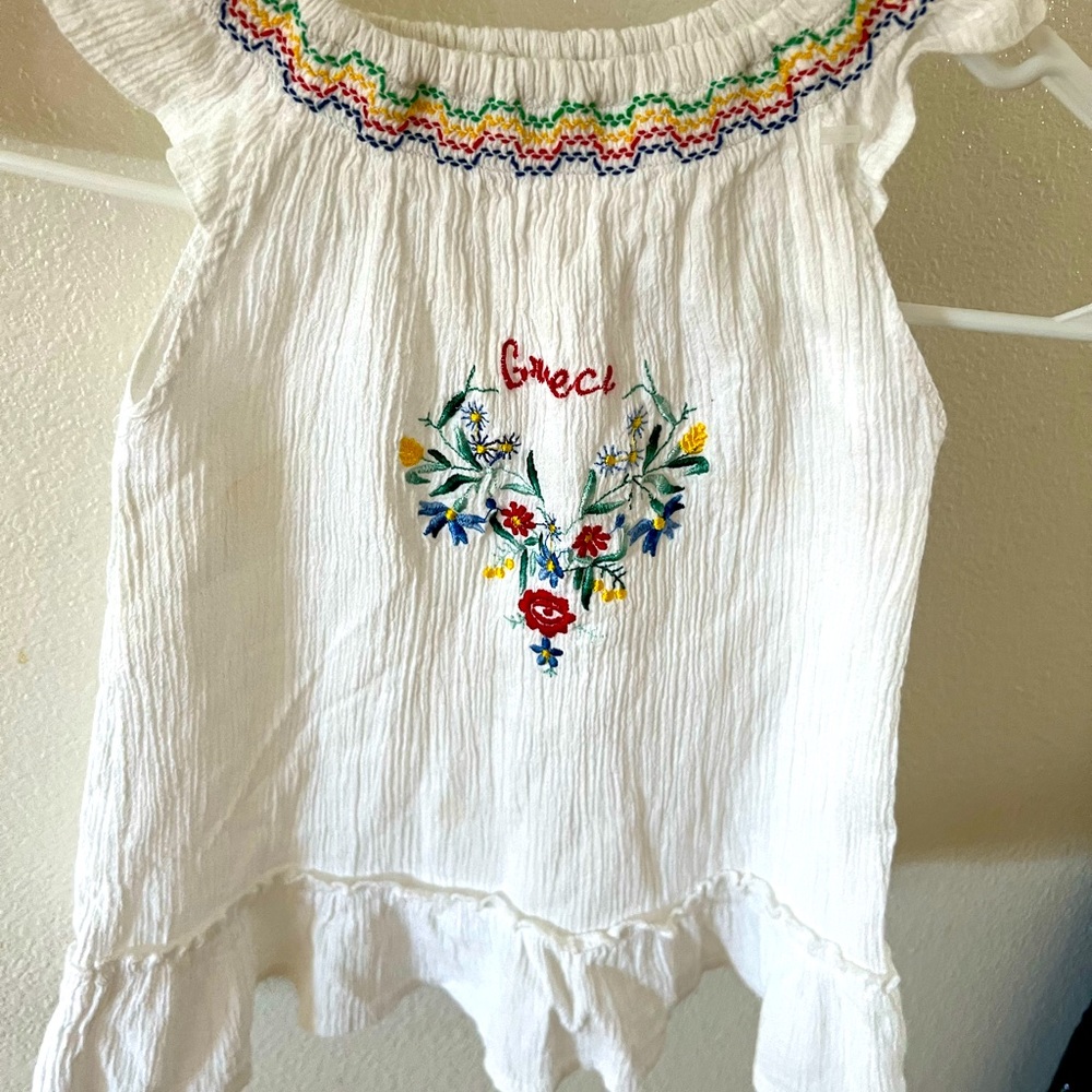 100 percent cotton girls dress made in greece - Picture 1 of 7
